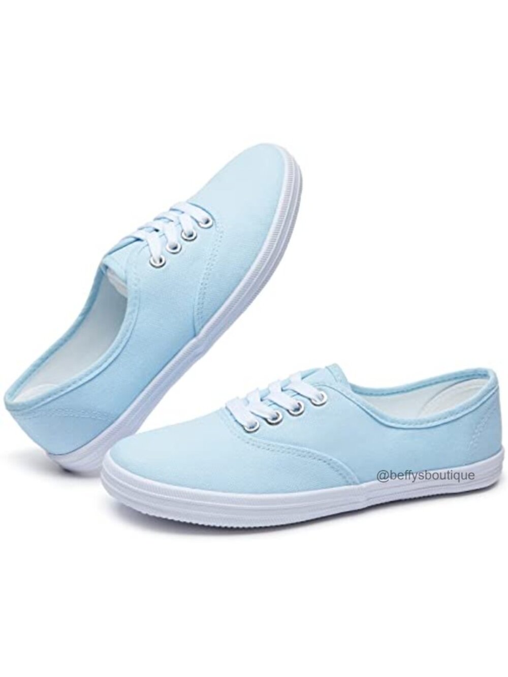 Womens Canvas Sneakers Low Top Lace-Up Casual Tennis Shoes